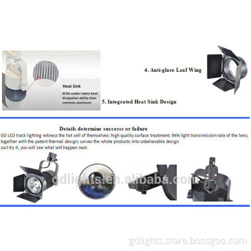 32W 3 Phase COB LED Spotlight for Commercial Lighting
